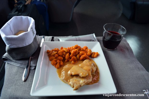 almuerzo en Frecciarossa